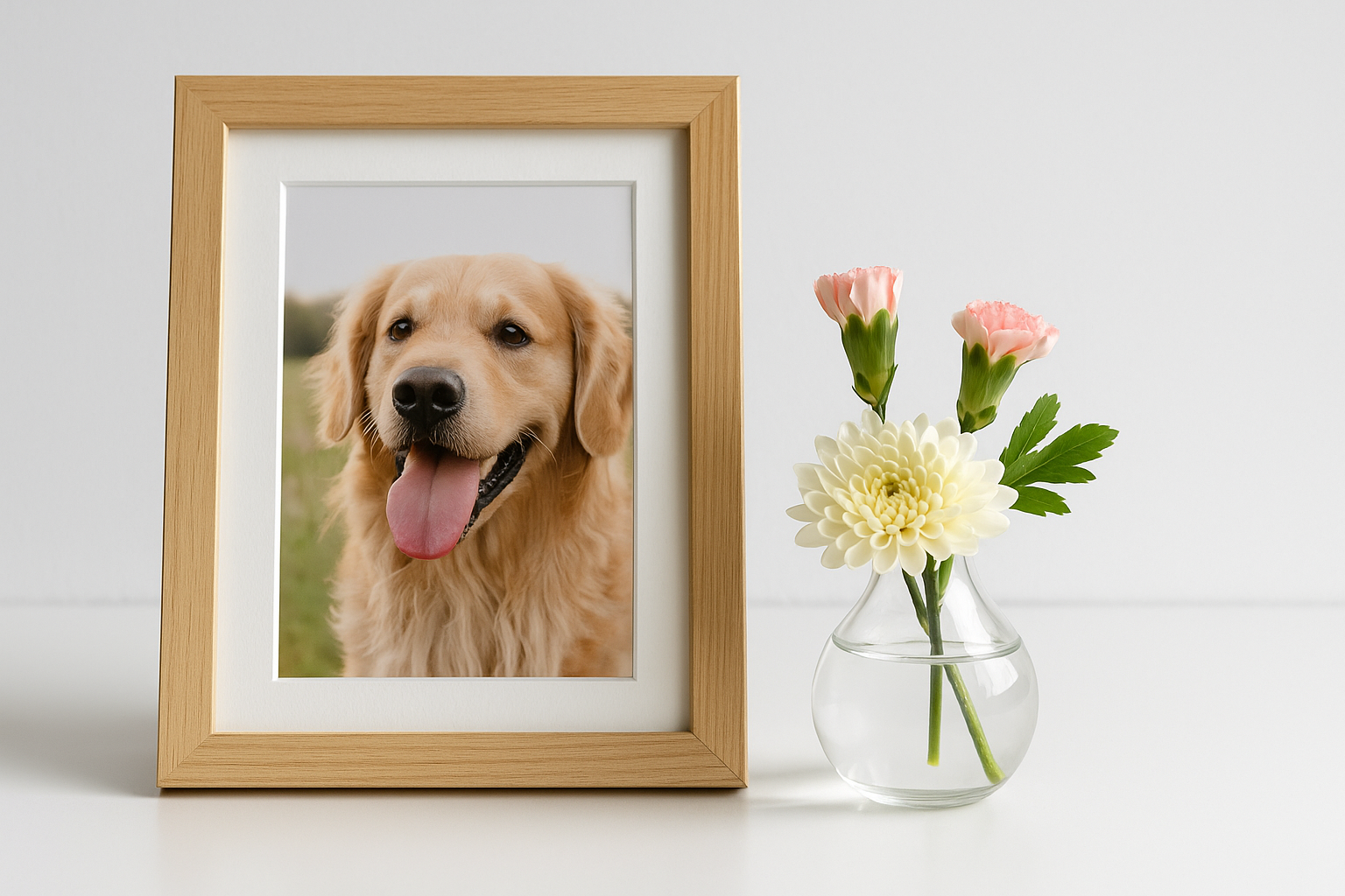 写真と花瓶で供養
