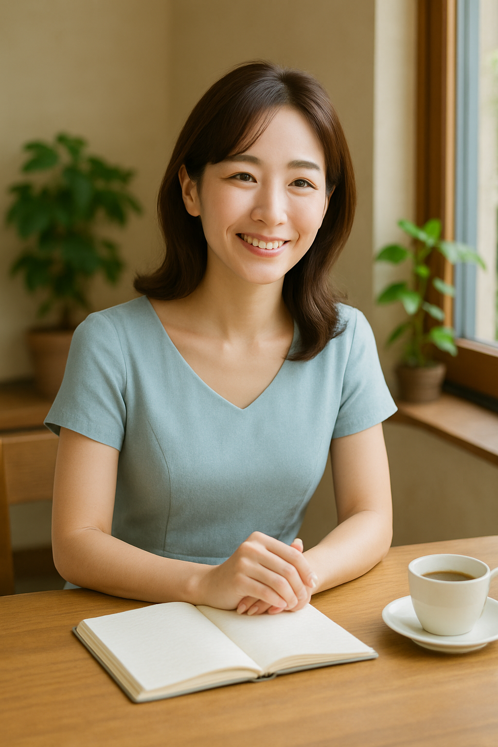 疲れが取れてスッキリしている女性
