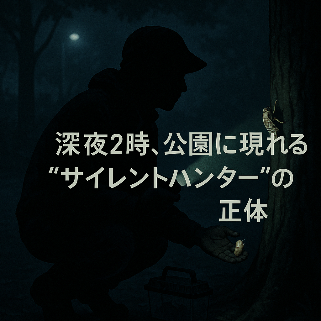 セミの幼虫を乱獲している